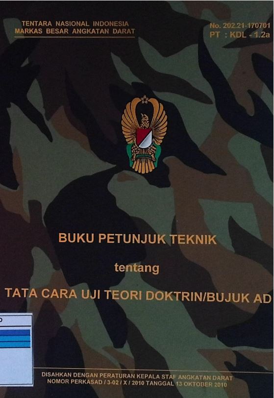 Buku Petunjuk Teknik Tata Cara Uji Teori Doktrin Atau Bujuk AD